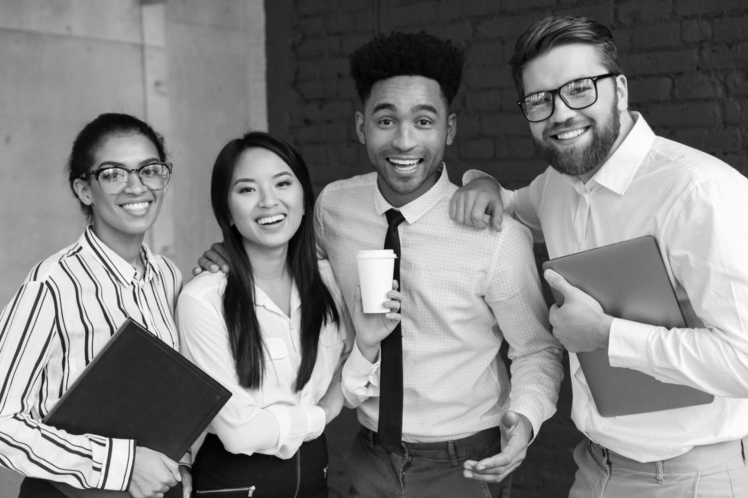 Team working on test case development in modern office environment